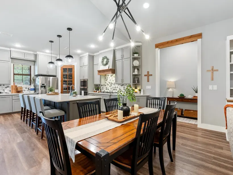 Farm-table dining