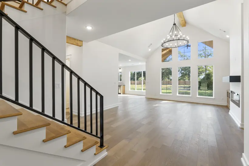 Vaulted living room