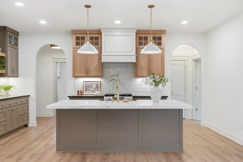 White kitchen island