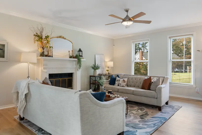White living room